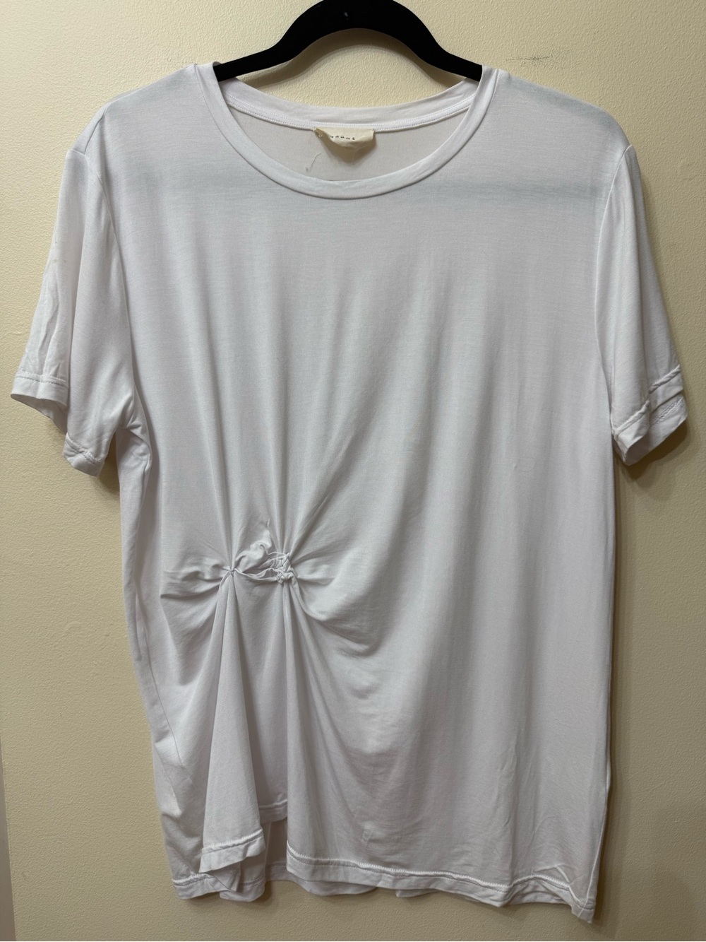 Neønt L Designer White T Shirt Modern Architectural Asymmetrical Issey Miyake